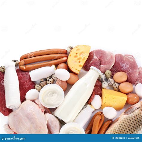 Fresh Meat And Dairy Products Stock Image Image Of Close Colorful