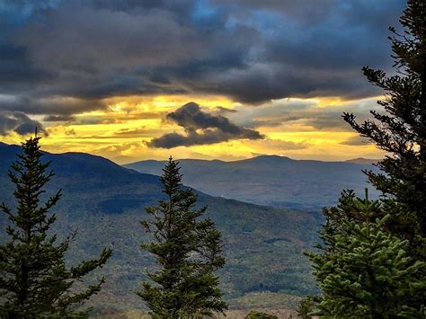 Sunset From The Imp Ledges The White Mountains New Hampshire Oc