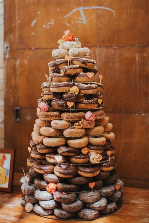 Wow That S A Big Donut Tower Great Job Doughnut Wedding Cake Wedding Cake Alternatives