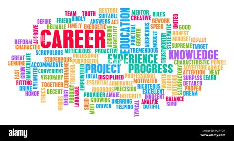 Career Word Cloud Concept On White Stock Photo Alamy