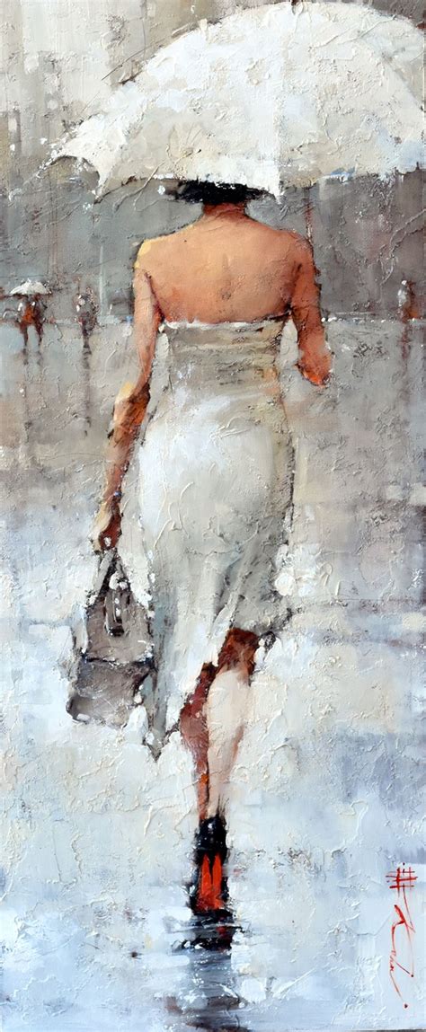 On The Theme Of White 24 X 12 Oil By Andre Kohn