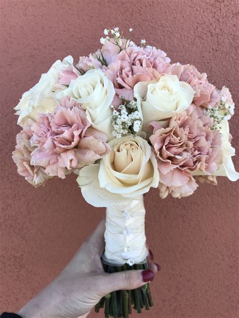 Bridal Bouquet From Spruce And Iron Carnation Wedding Flowers