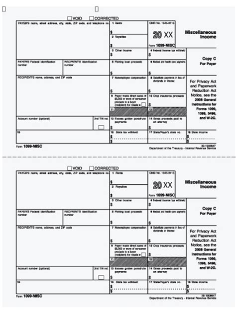Free Printable 1099 Misc Form 2018 Tutoreorg Master Of Documents