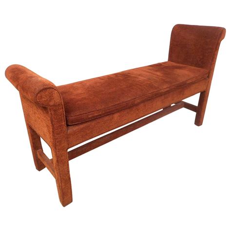 Vintage Modern Upholstered Settee Bench For Sale At 1stdibs