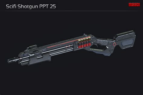 Scifi Shotgun PPT 25 3D Guns Unity Asset Store