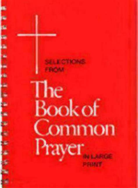 Book Of Common Prayer Large Print Selections