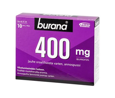 Burana 400 mg jauhe oraaliliuosta varten 10 annospussia ...