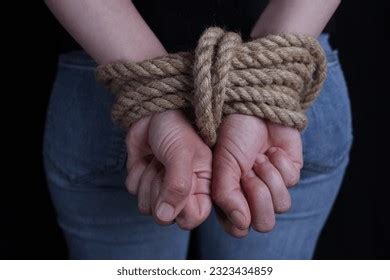 Female Hands Tied Behind Back Stock Photos Images Shutterstock