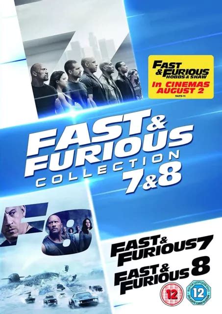 Fast And Furious 7 And 8 Collection Dvd Brand New And Sealed Free Uk Pandp