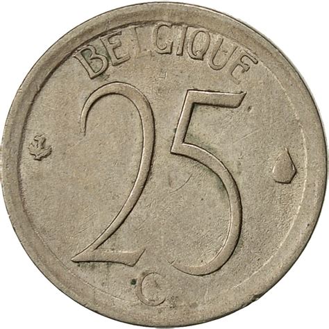 541284 Coin Belgium 25 Centimes 1968 Brussels Ef40 45 Copper