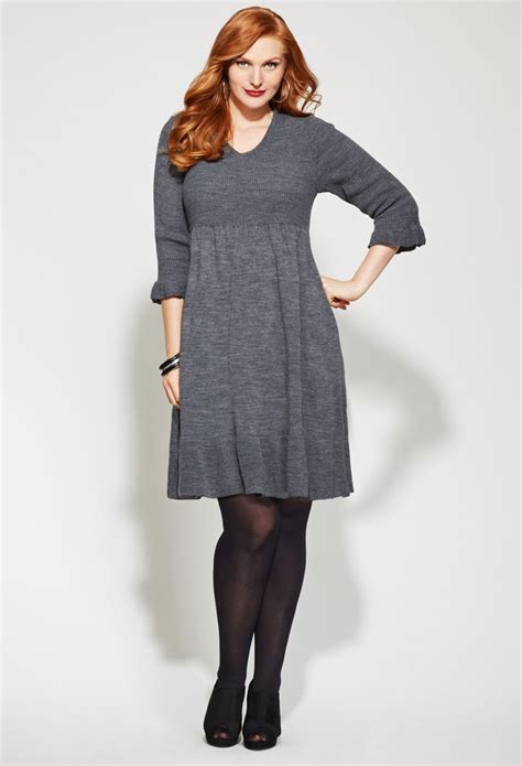How To Wear A Plus Size Sweater Dress