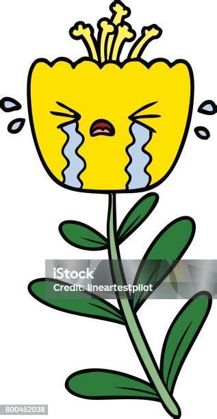 Cartoon Crying Flower Stock Illustration Download Image Now Art