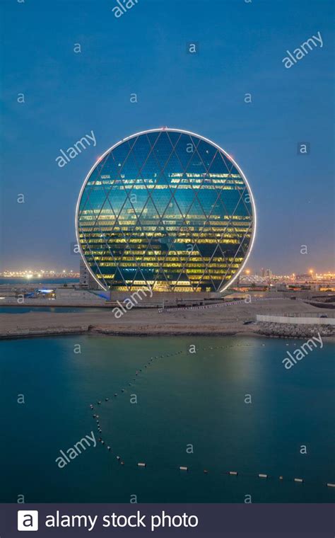 United Arab Emirates Abu Dhabi View Of Aldar Headquarters Stock Photo