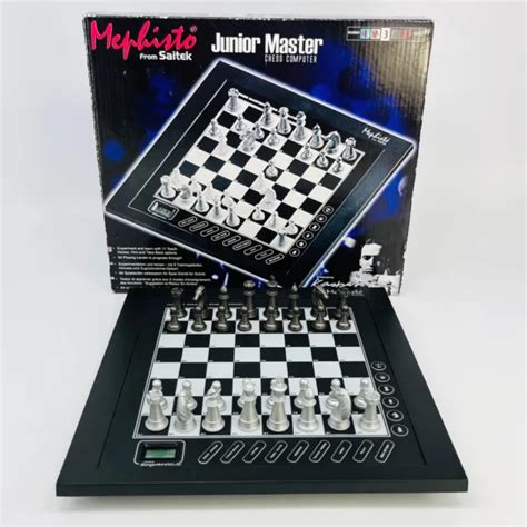 Mephisto Junior Master Schach Computer Saitek Lcd Chess Game In Ovp Mit