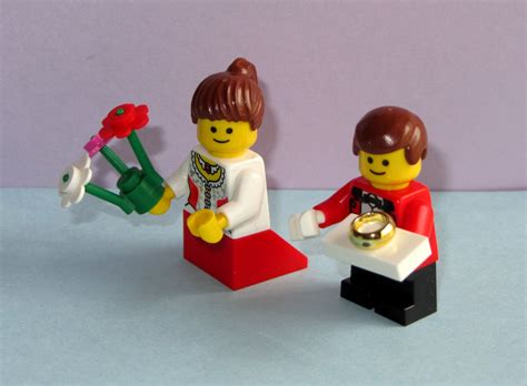 Flower Girl And Ring Bearer Minifigures For Red Themed Wedding Etsy