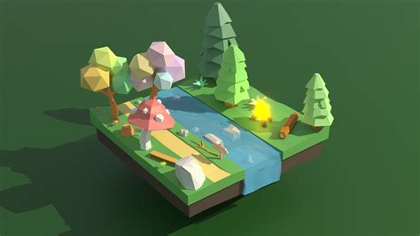 Low Poly World Path In The Magical Forest Finished Projects