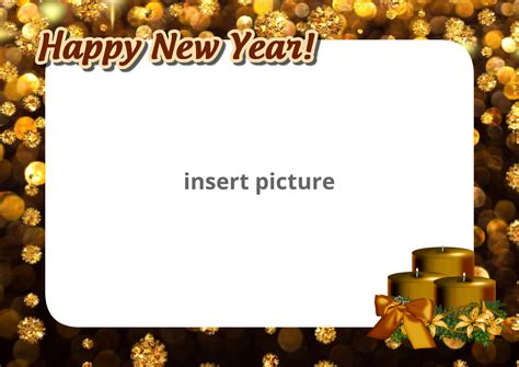 Happy New Year Brown Png Frame Printable Png Frames Cartoon
