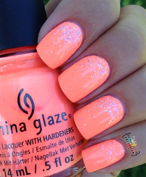 Neon Pink Orange Nail Polish
