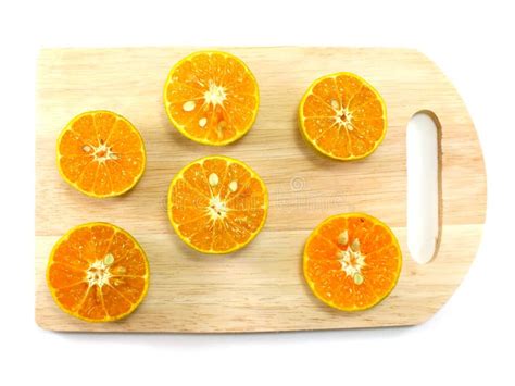 Organic Oranges Halves Fruits On White Background Stock Image Image