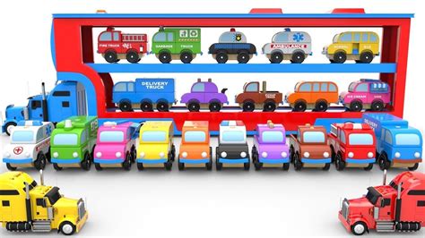 Toy Car Transporter Truck Carrying Toy Cars For Kids Toy Cars For