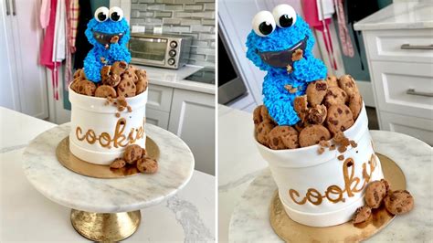 Make A 145 Baby Cookie Monster Cake At Home Step By Step Instructions