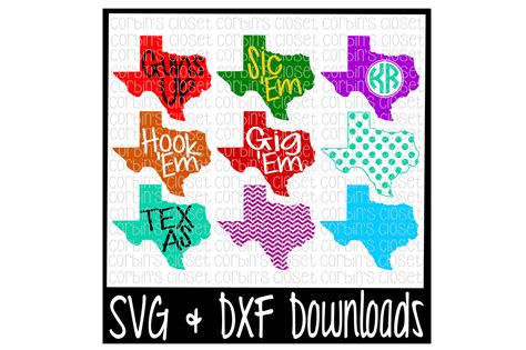 Texas Svg Texas Monogram Svg Cut File By Corbins Svg Thehungryjpeg
