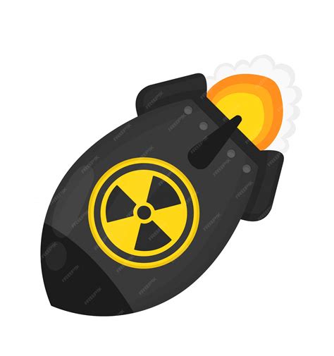Premium Vector Atomic Bomb Nuclear War Concept Flat Cartoon
