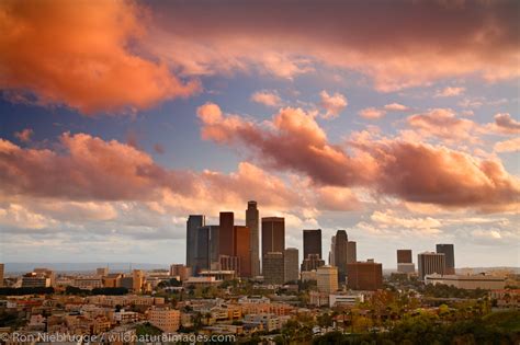Dowtown At Sunset Los Angeles California Photos By Ron Niebrugge
