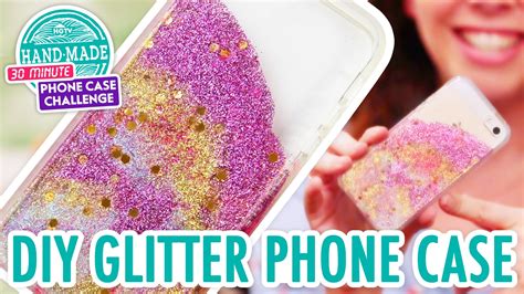Diy Colorful Glitter Phone Case Hgtv Handmade Phone Case Challenge