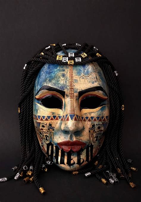 Made To Order Egyptian Mask Cleopatra Mask Tattoo Mask Etsy Uk