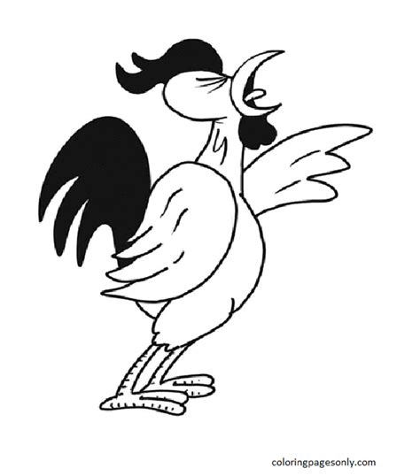 Cock A Doodle Doo Coloring Page Free Printable Coloring Pages