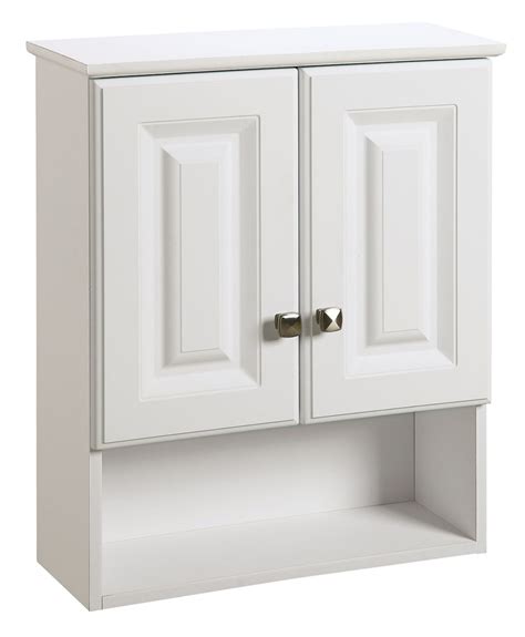 Design House 531715 Wyndham White Semi Gloss Bathroom Wall Cabinet With