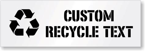 recycling stencils recyclable signs reusable stencils