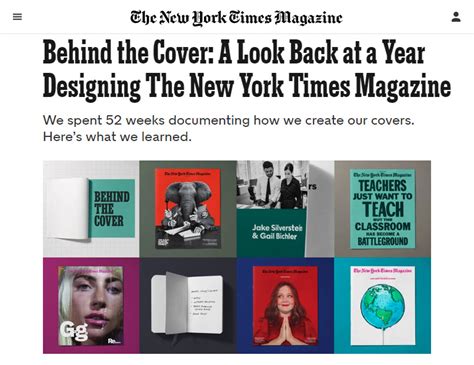 behind the cover a look back at a year designing the new york times magazine asmp