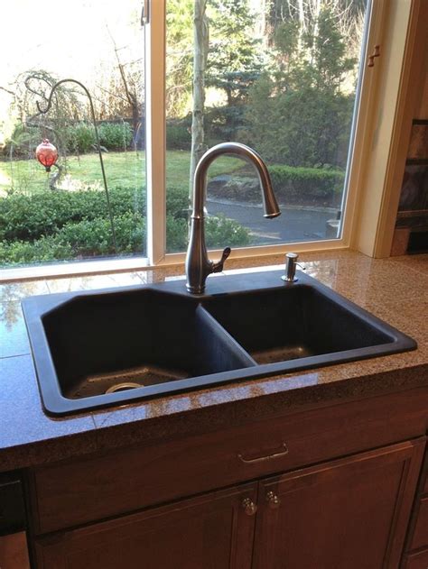 A composite granite sink makes a beautifully durable addition to your kitchen. Inspiring Granite Composite Farmhouse Sink Ideas - Decor ...