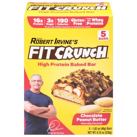 Save On Robert Irvines Fit Crunch Protein Baked Bar Chocolate Pb 5