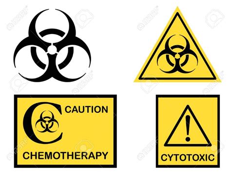 Biohazard Cytotoxic And Chemotherapy Symbols Icons Royalty Free