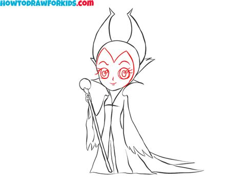 How To Draw Maleficent Easy Drawing Tutorial For Kids