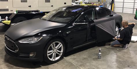 Tesla Matte Black Wrap Custom Vehicle Wraps