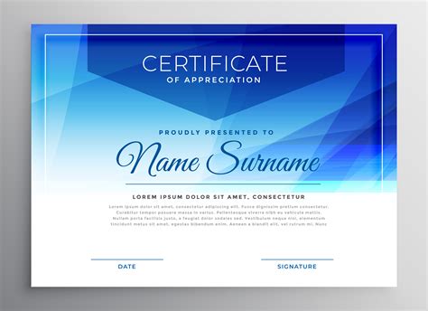 Blue Background For Certificate