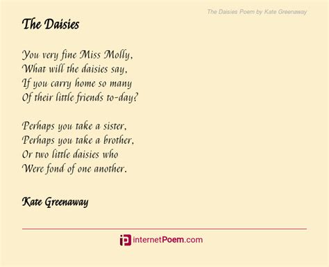 The Daisies Poem By Kate Greenaway