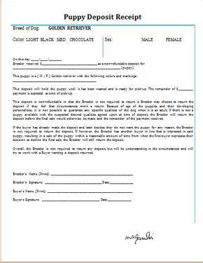 Dog/puppy bill of sale form (free forms & templates). Pin on puppies