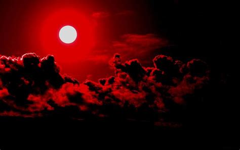 Red Moon Sky Hd Wallpaper Polka Wallpaper Night Landscape Full