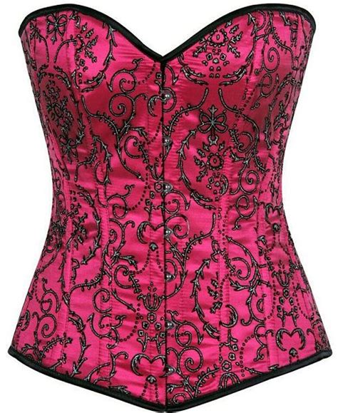 Plus Size Full Bust Premium Satin Embroidered Overlay Front Busk