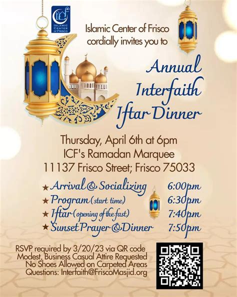 Icf Interfaith Iftar General Events Frisco Masjid