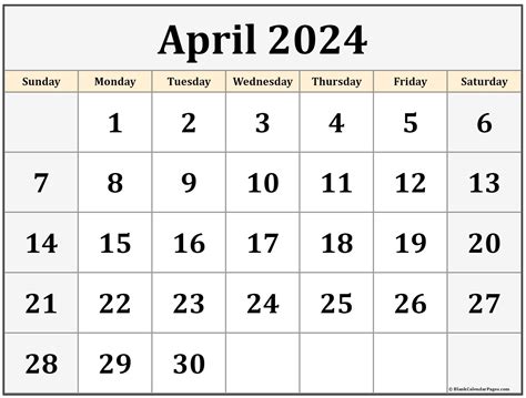 2024 April Calendar With Holidays Florida Atlantic Sydel Fanechka