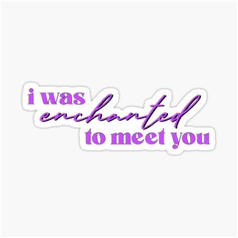 Enchanted Lyrics— Taylor Swift Speak Now Sticker For Sale By