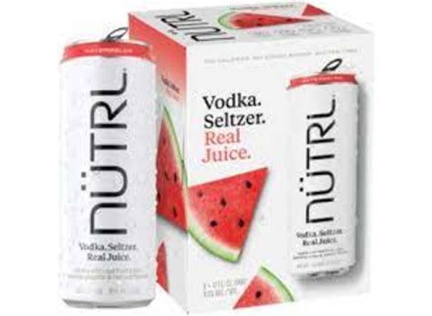 Nutrl Watermelon Vodka Seltzer 4pk12oz Can Cork N Bottle