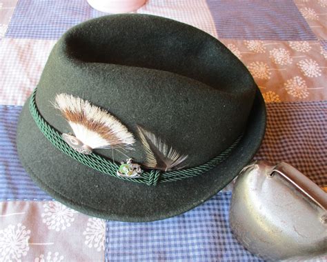 Vintage Green Felt Bavarian Hat With Pins Alpine Hat German Etsy Uk