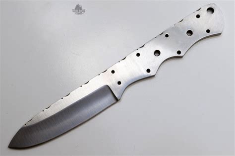 Knife Blank High Carbon 1095 Steel Drop Point Blade Skinner Etsy